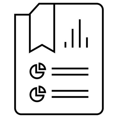iş raporu simgesi basit illüstrasyon