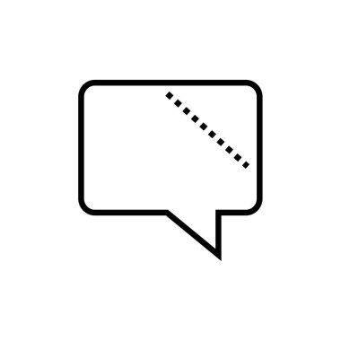 Sohbet mesajı simgesi vektörü. konuşma balonu işareti