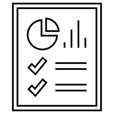 iş raporu simgesi basit illüstrasyon