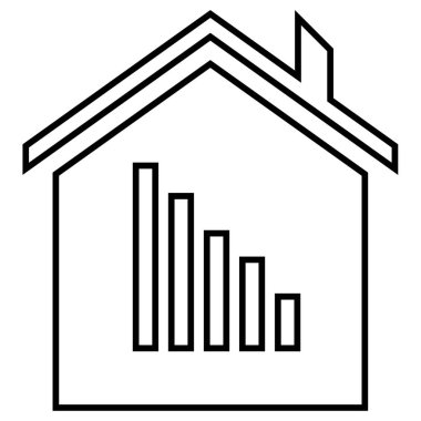 Grafik simgesi vektör illüstrasyon tasarımlı ev 