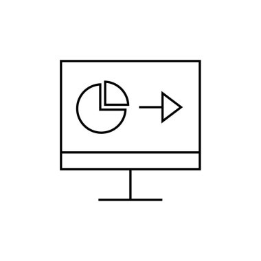 İş, teknoloji, internet, ağ ve web simgesi. vektör çizgisi