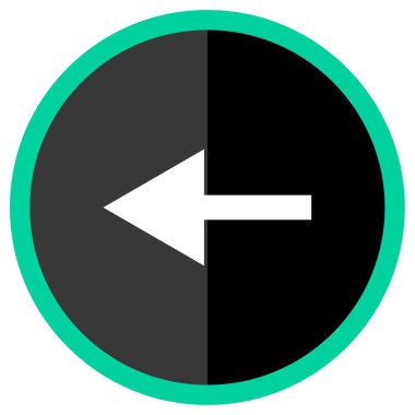 Sol ok simge vektör çizim