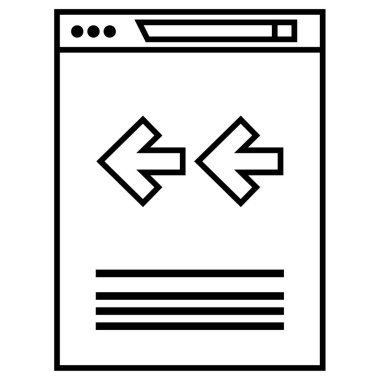 İnternet sitesi. Web simgesi basit illüstrasyon