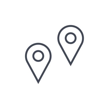 Gezinti PIN basit simgesi, vektör çizim