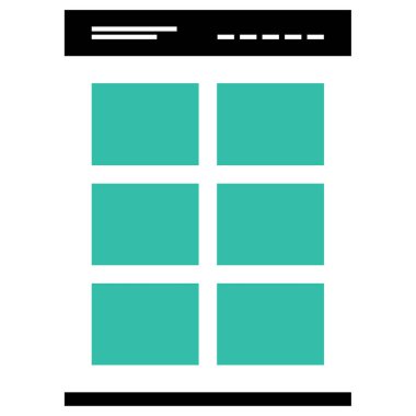 Beyaz arkaplanda arayüz simgesi tasarla 