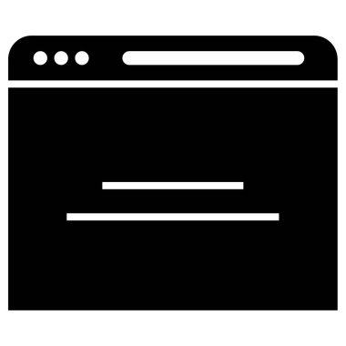 Çevrim içi Tarayıcı. Web simgesi basit illüstrasyon