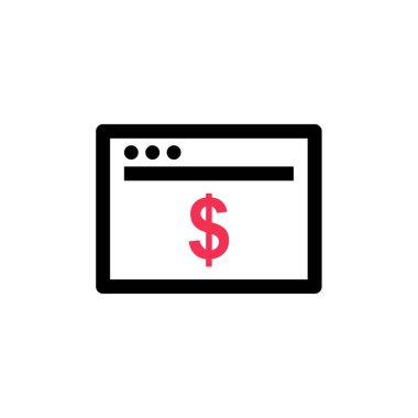 Web tarayıcı simgesi, vektör illüstrasyonu basit tasarım