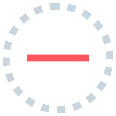 Eksi vektör simgesi, basit ve minimalist düz çizim, negatif çizgi sembolü