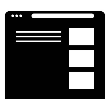 Web tarayıcı simgesi, vektör illüstrasyonu basit tasarım