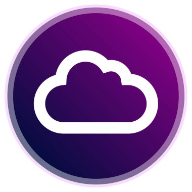 Bulut. Web simgesi basit illüstrasyon