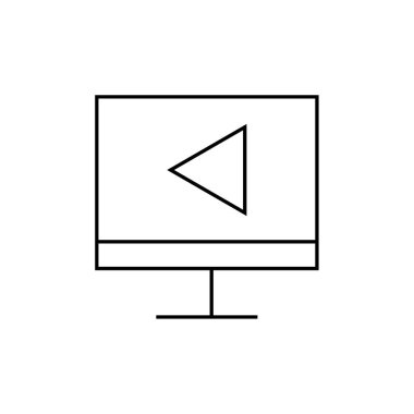 bilgisayar monitörü ikon vektör illüstrasyonu
