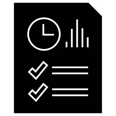 iş raporu simgesi basit illüstrasyon