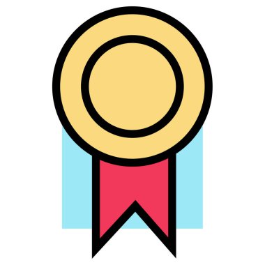 Madalya. Web simgesi basit illüstrasyon 