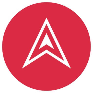 Yukarı ok. Web simgesi