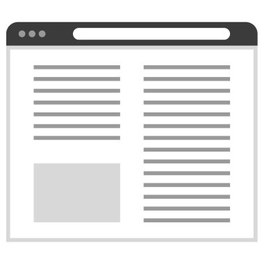 Web sitesi ve uygulama tasarımı için tarayıcı vektör simgesi 