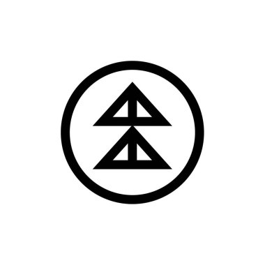 ağaç vektörü ince çizgi simgesi 