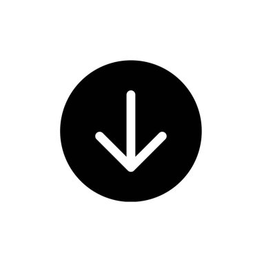 aşağı ok simgesi, indirme sembolü, vektör illüstrasyonu