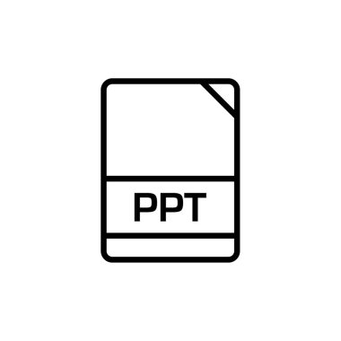 ppt dosya simgesi, vektör illüstrasyonu basit tasarım