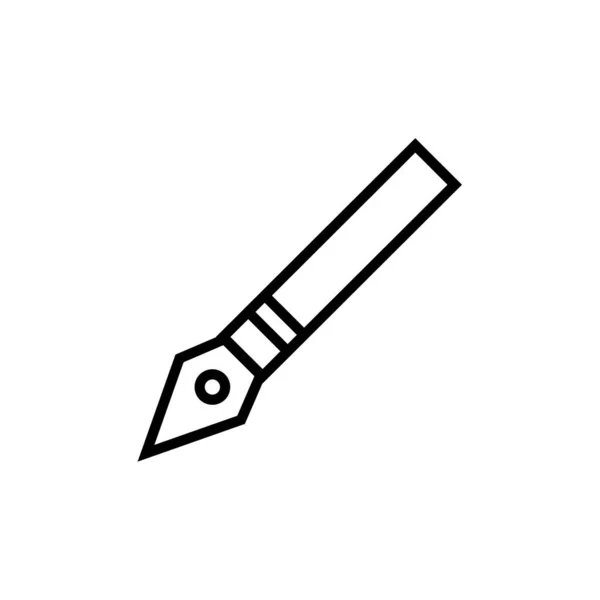 Penna Vektor Linje Ikon — Stock vektor