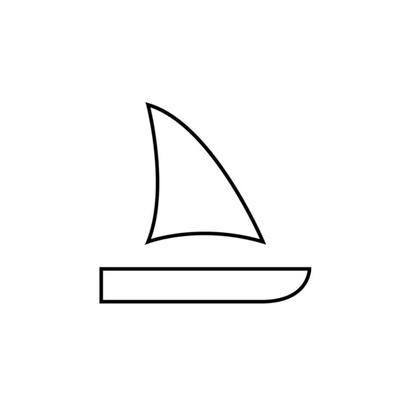 Barca Icona Vettore Illustrazione Modello Design — Vettoriale Stock