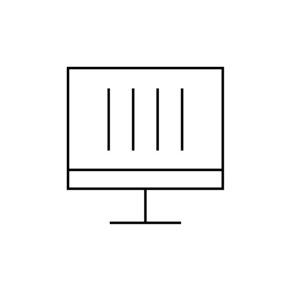 Computer Monitor Symbol Vektor Illustration — Stockvektor