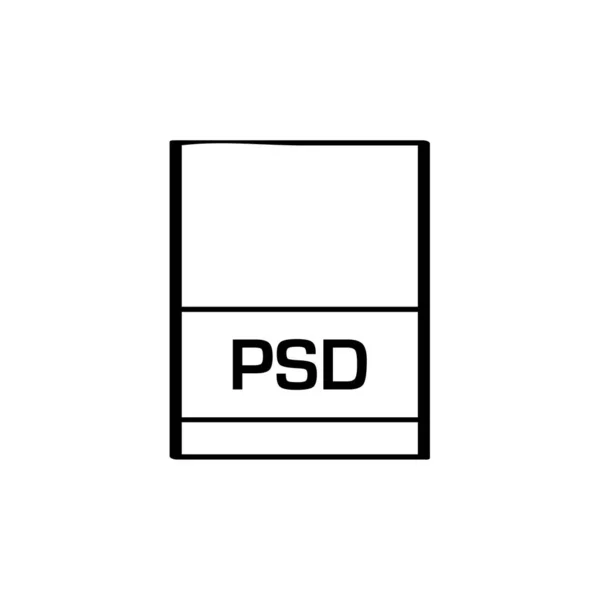 Εικονίδιο Αρχείου Psd Διανυσματική Απεικόνιση Απλό Σχέδιο — Διανυσματικό Αρχείο
