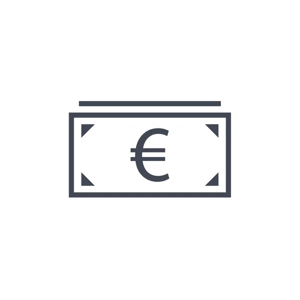 Векторная Иллюстрация Значка Евро — стоковый вектор