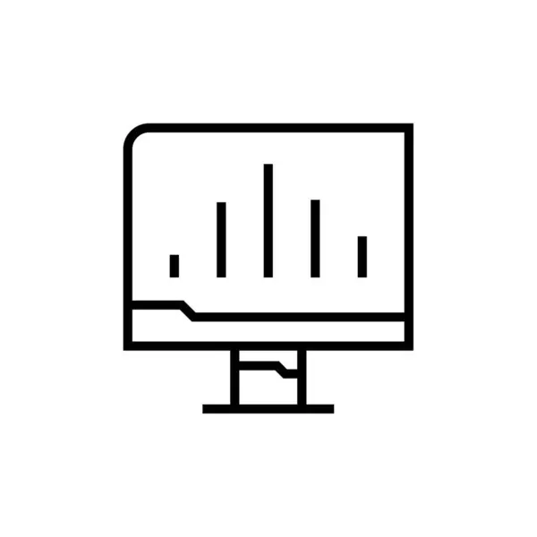 Иконка Монитора Компьютера Вектор Изолирован Белом Фоне Веб Мобильных Приложений — стоковый вектор