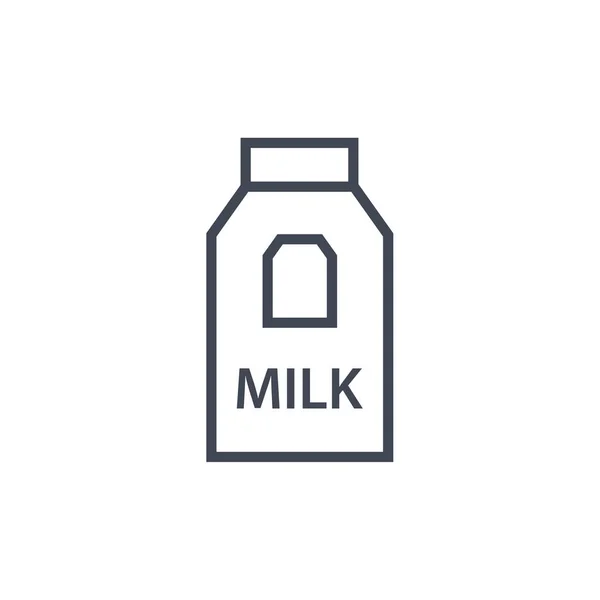 Milk Icon Vector Line Illustration — Stock Vector