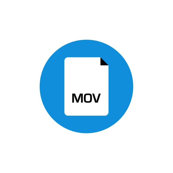 Иконка Файла Mov Векторная Иллюстрация Простой Дизайн — стоковый вектор