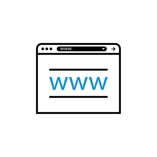 Internet Www Web Online Icono Diseño Vector — Archivo Imágenes Vectoriales