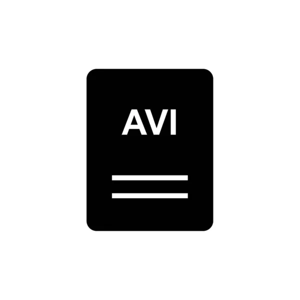 Avi文件图标 矢量图解简单设计 — 图库矢量图片