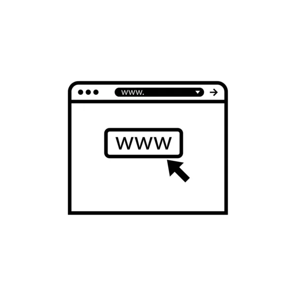 Online Webbrowser Symbol Vektorillustration — Stockvektor