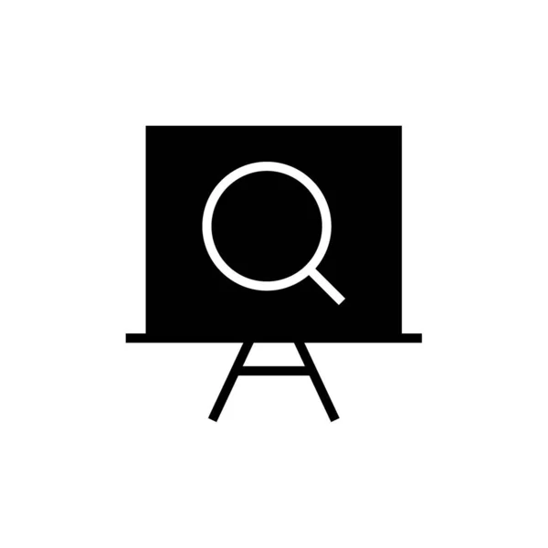 Icona Del Vettore Presentazione Semplice Illustrazione Isolata Grafica Vettoriale Bianca — Vettoriale Stock