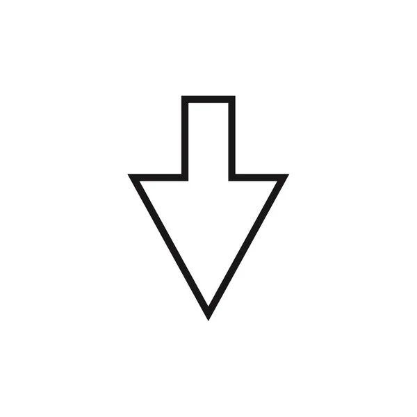 矢印のアイコン アウトラインのコンセプト 黒のベクトルのイラスト 線の記号 — ストックベクタ