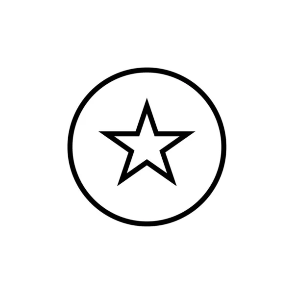 白い背景に星のアイコンベクトル アウトラインの色の影に星の記号のロゴコンセプト — ストックベクタ