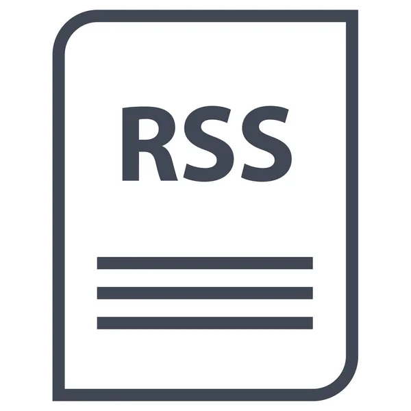 Rss Dateisymbol Vektorillustration Einfaches Design — Stockvektor