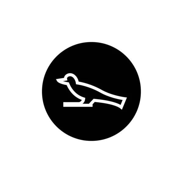 Vector Logo Egipcio Cultura Pájaro Símbolo — Archivo Imágenes Vectoriales