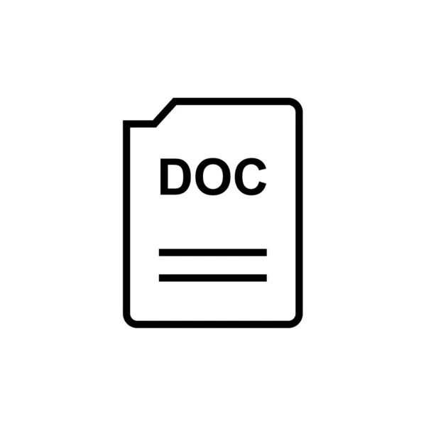 Иконка Файла Doc Векторная Иллюстрация Простой Дизайн — стоковый вектор