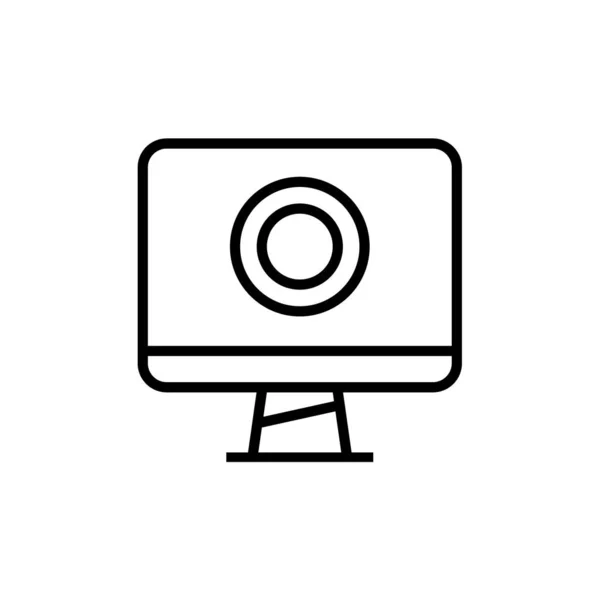 Stock vector computer monitor icon vector illustration