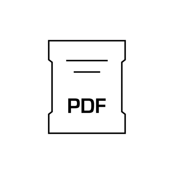 Pdf Fil Ikon Vektor Illustration Enkel Design — Stock vektor