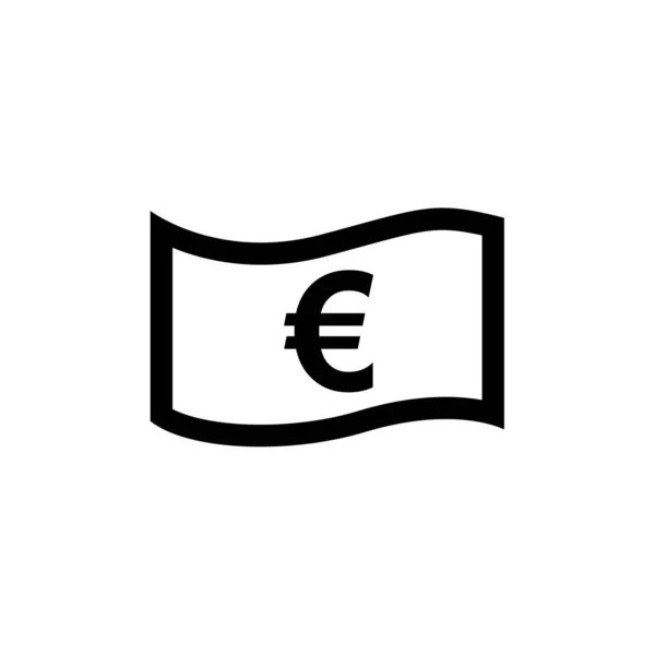 Euro Jel Valuta Ikon Egyszerű Vektor Illusztráció — Stock Vector