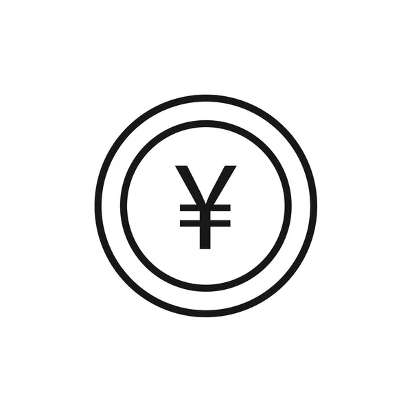 Yen Ikon Izolált Vektor Fehér Háttérrel Sík Vektor Szimbólum Kialakítása — Stock Vector