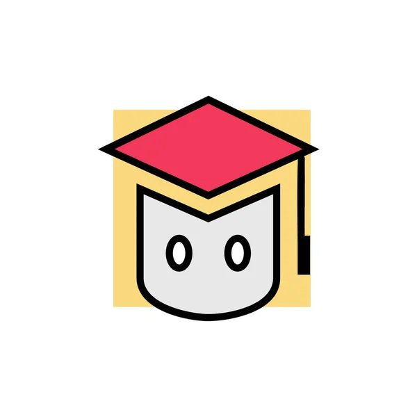 毕业帽图标矢量隔离在白色 为您的网页和移动应用程序设计 标志概念 线性符号 — 图库矢量图片