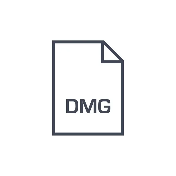 Dmg Εικονίδιο Αρχείου Διανυσματική Απεικόνιση Απλό Σχέδιο — Διανυσματικό Αρχείο