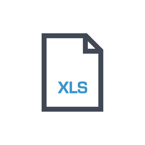Xls Bestand Pictogram Vector Illustratie Eenvoudig Ontwerp — Stockvector