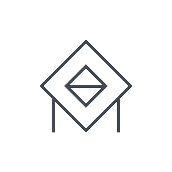 Letter Een Logo Geometrische Lijn Symbool — Stockvector