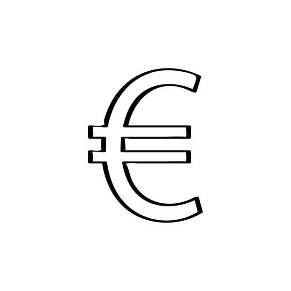 Euro Işareti Simgesi Vektör Illüstrasyonu Basit Tasarım — Stok Vektör