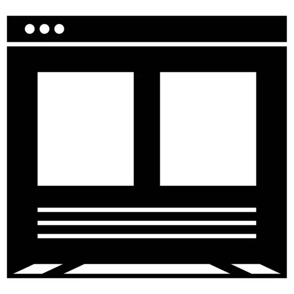 Icono Del Navegador Web Ilustración Vectorial Diseño Simple — Vector de stock