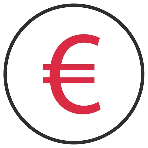 Знак Євро Валюта Значок Простий Векторні Ілюстрації — стоковий вектор